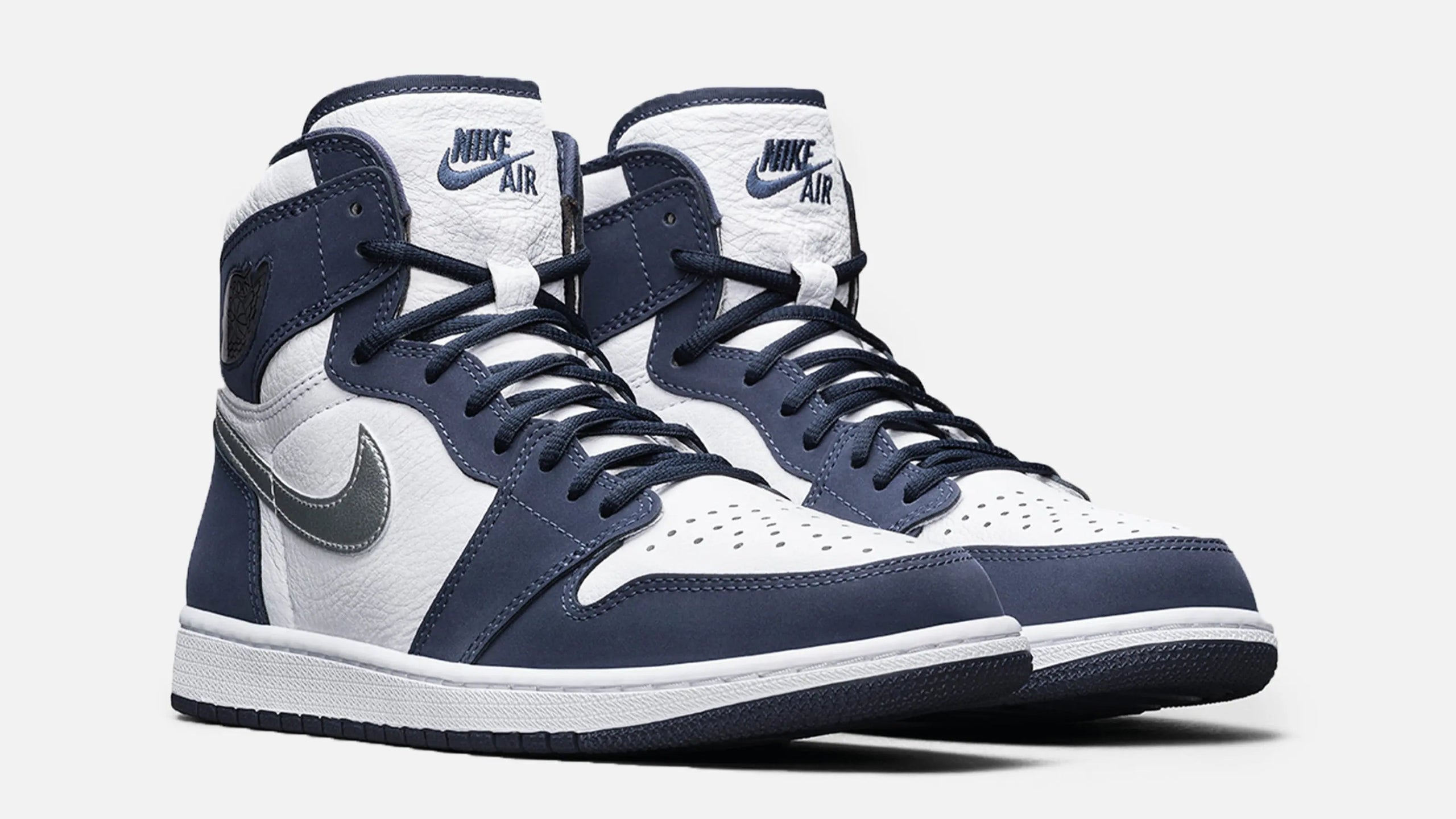 Air Jordan 1 High OG Co JP White/Metallic Silver-Midnight Navy - Patta