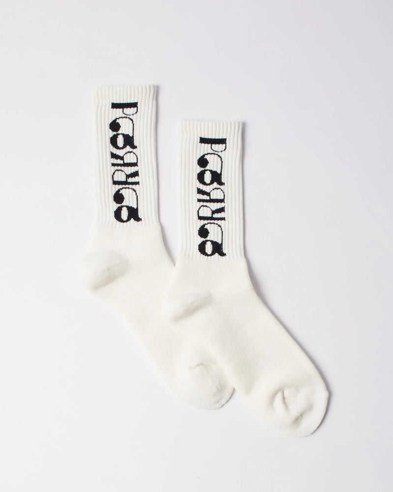 ByParra Tokyo logo crew socks (White) ByParra