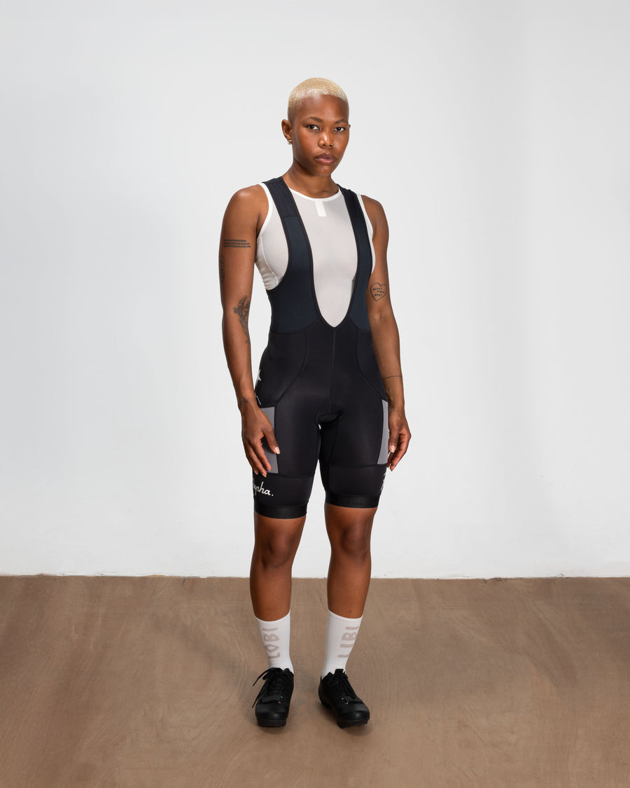 Patta x Rapha Women's Pro Team Cargo Bib Shorts (Black/Stone)