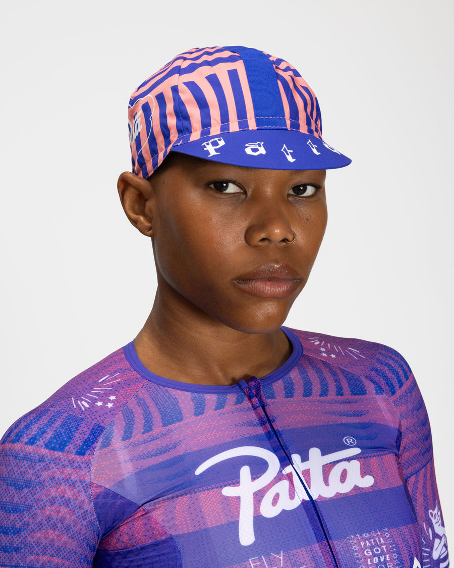 Patta x Rapha Cap II (Flamingo Pink/Royal Blue)