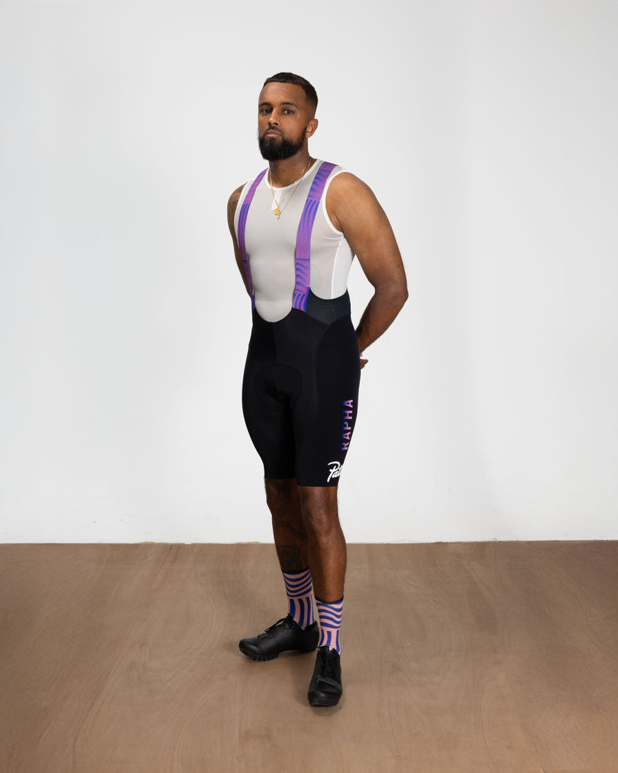 Patta x Rapha Men's Pro Team Bib Shorts (Flamingo Pink/Royal Blue/Black)