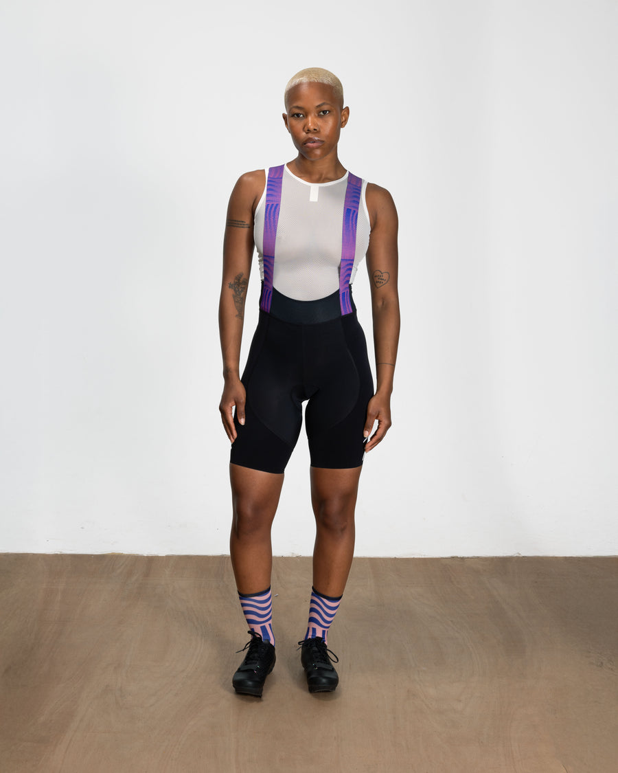 Patta x Rapha Women's Pro Team Bib Shorts (Flamingo Pink/Royal Blue/Black)