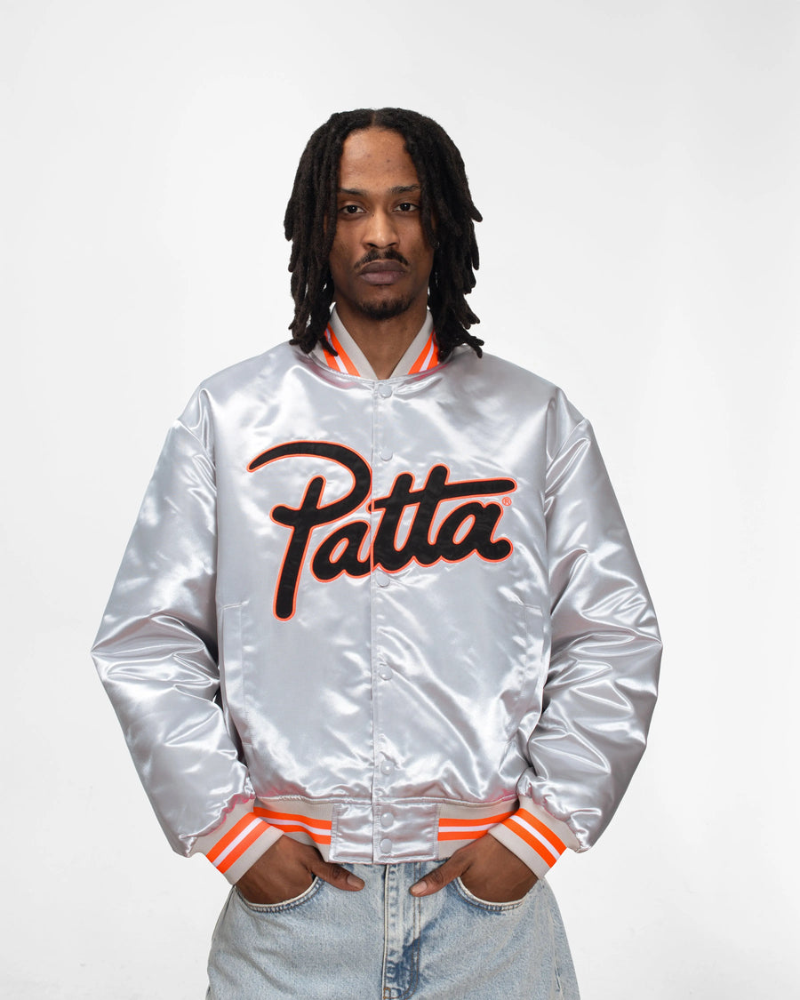 Patta Classic Satin Bomber Jacket (Lunar Rock) Patta