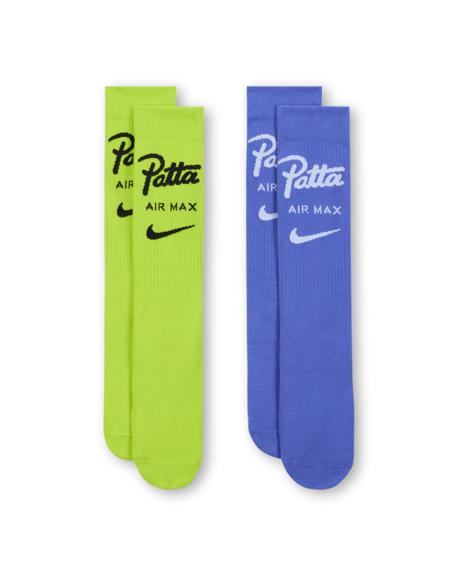 Patta x Nike Crew Socks 2-pack (Cyber/Sapphire)