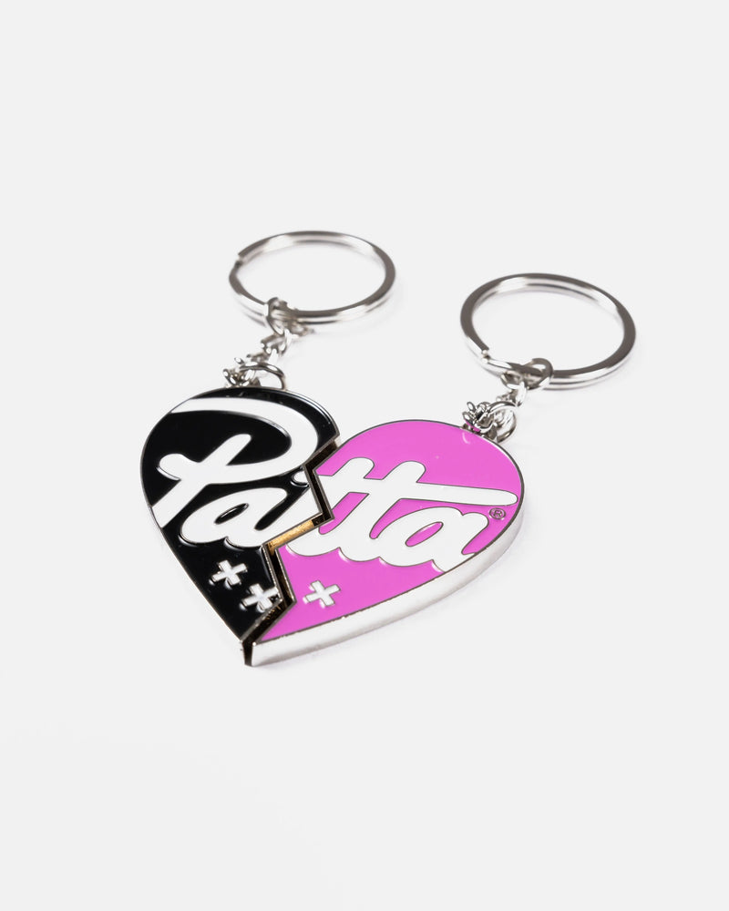 Patta Heart Keychain (Black/Pink) Patta