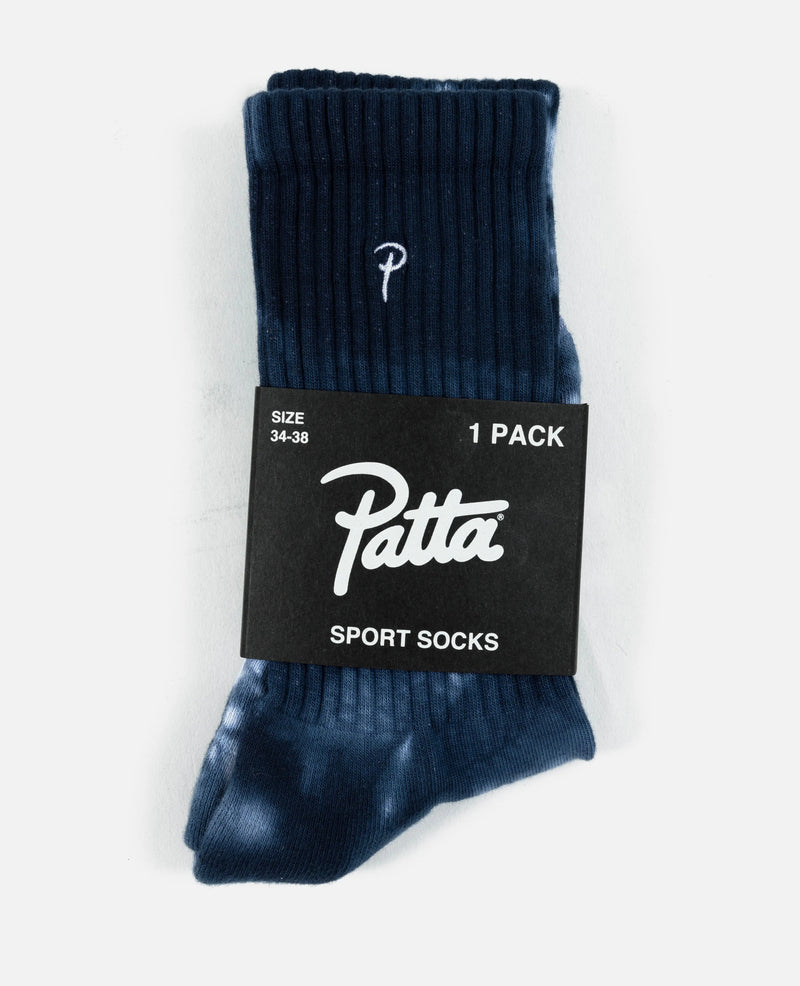Patta Batik Sports Socks (Estate Blue / White) Patta