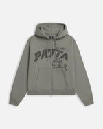 Patta Off Beat Zip Up Hooded Sweater (Brushed Nickel) Patta