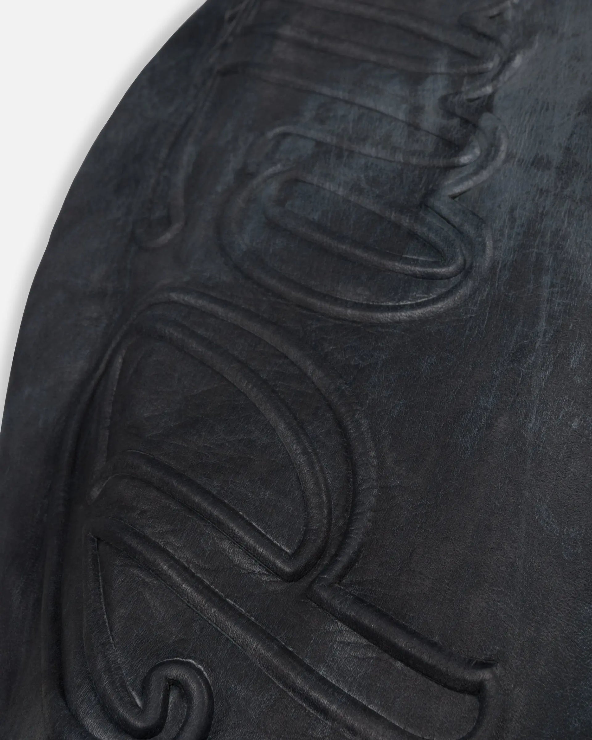 Patta Leather Hooded Bomber Jacket (Black) Patta