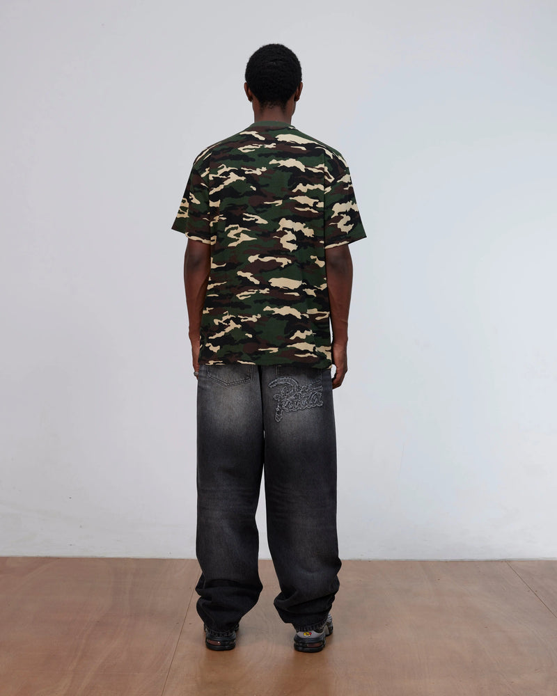Patta Waffle Script Logo T-Shirt (Woodland Camo) Patta