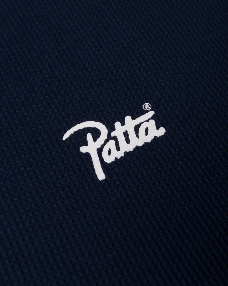 Patta Waffle Script Logo T-Shirt (Black Iris) Patta