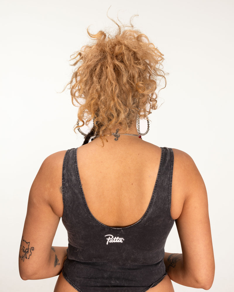 Patta Femme Acid Wash Bodysuit (Black)
