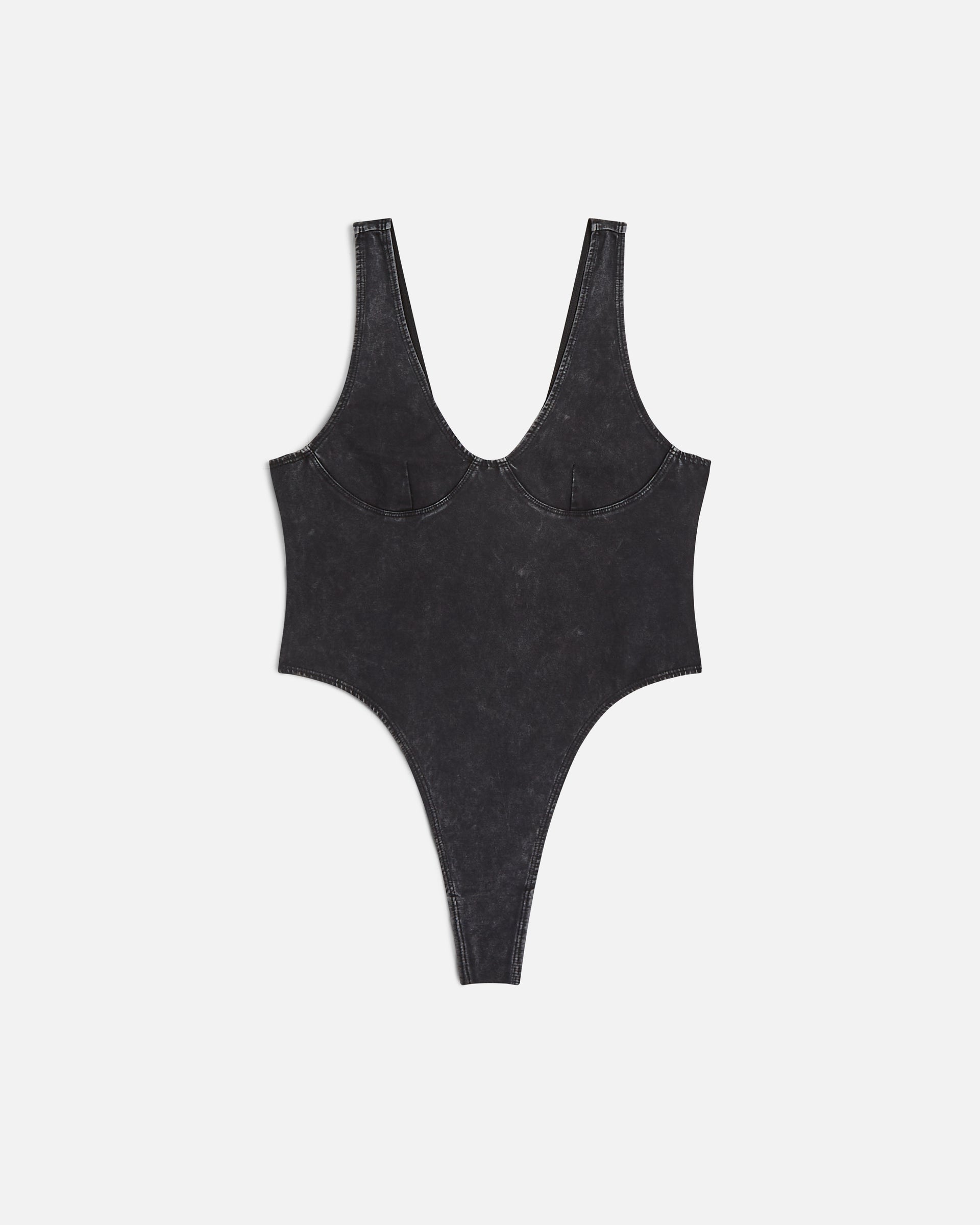 Patta Femme Acid Wash Bodysuit (Black)
