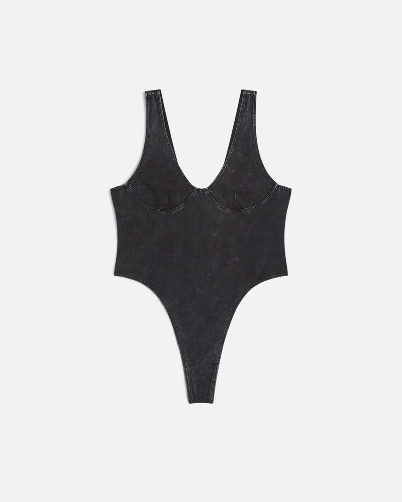 Patta Femme Acid Wash Bodysuit (Black)