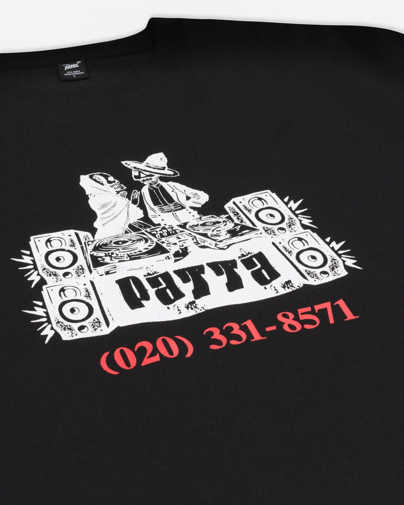 Patta DJ Skully T-Shirt (Black) Patta