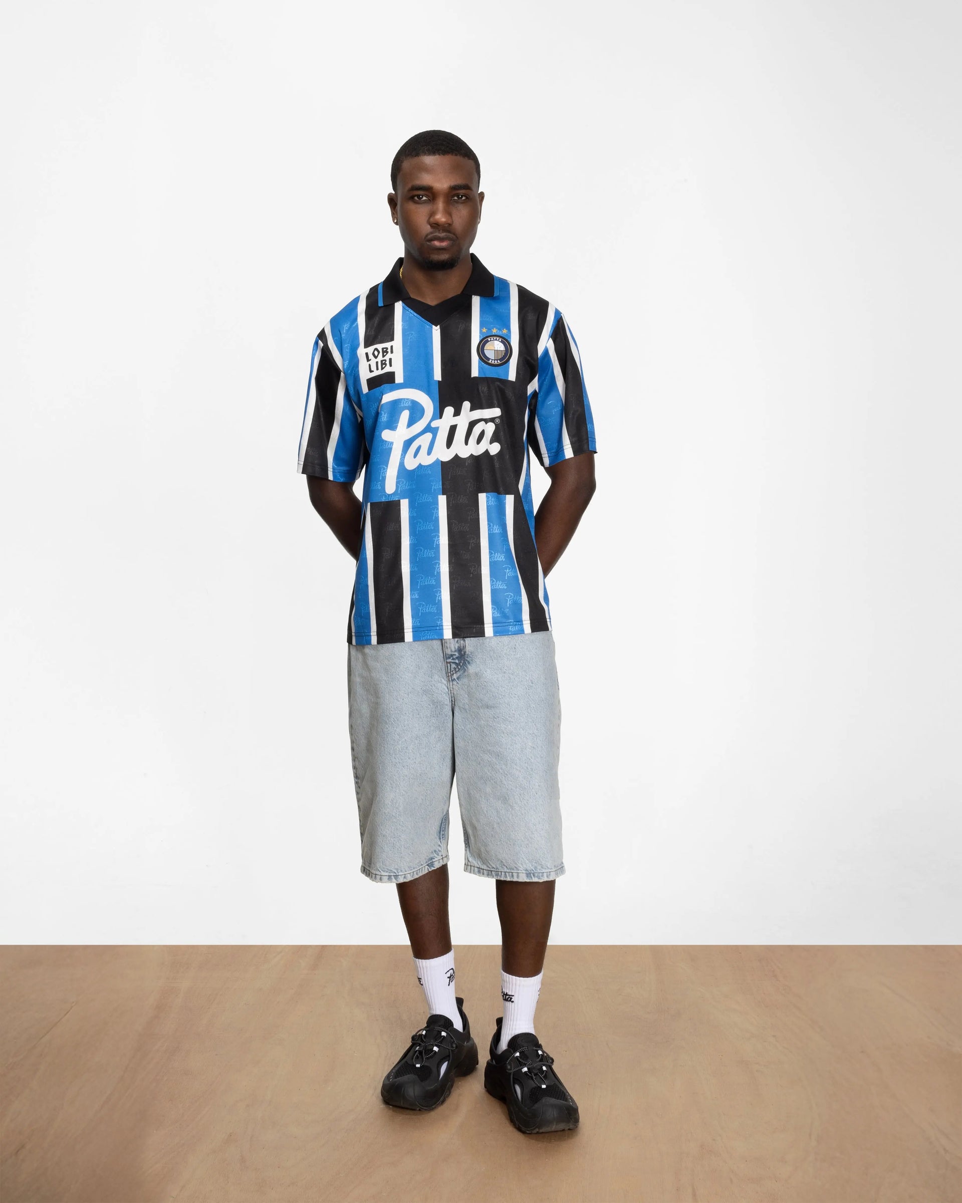 Patta Stripe Football Jersey (French Blue) Patta