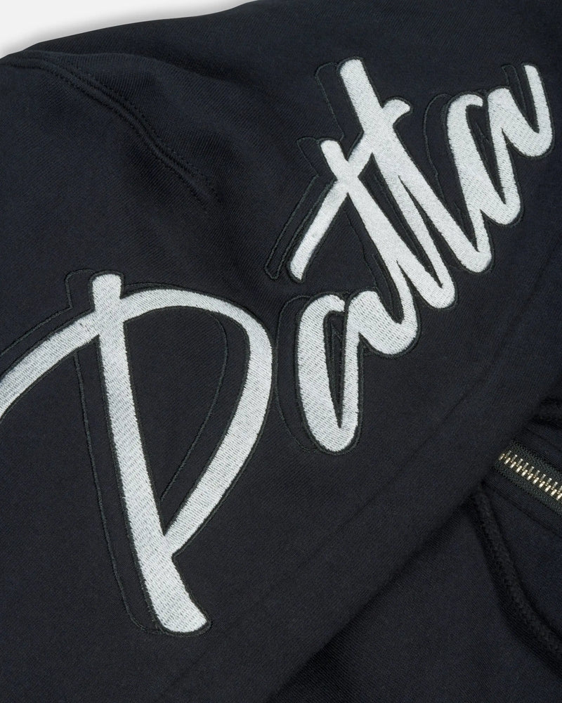 Patta Embro Classic Zip Up Hooded Sweater (Black) Patta