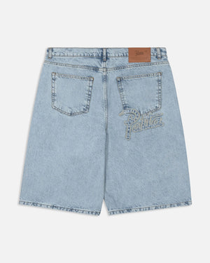 Patta Light Wash Denim Shorts (Light Blue Denim) Patta