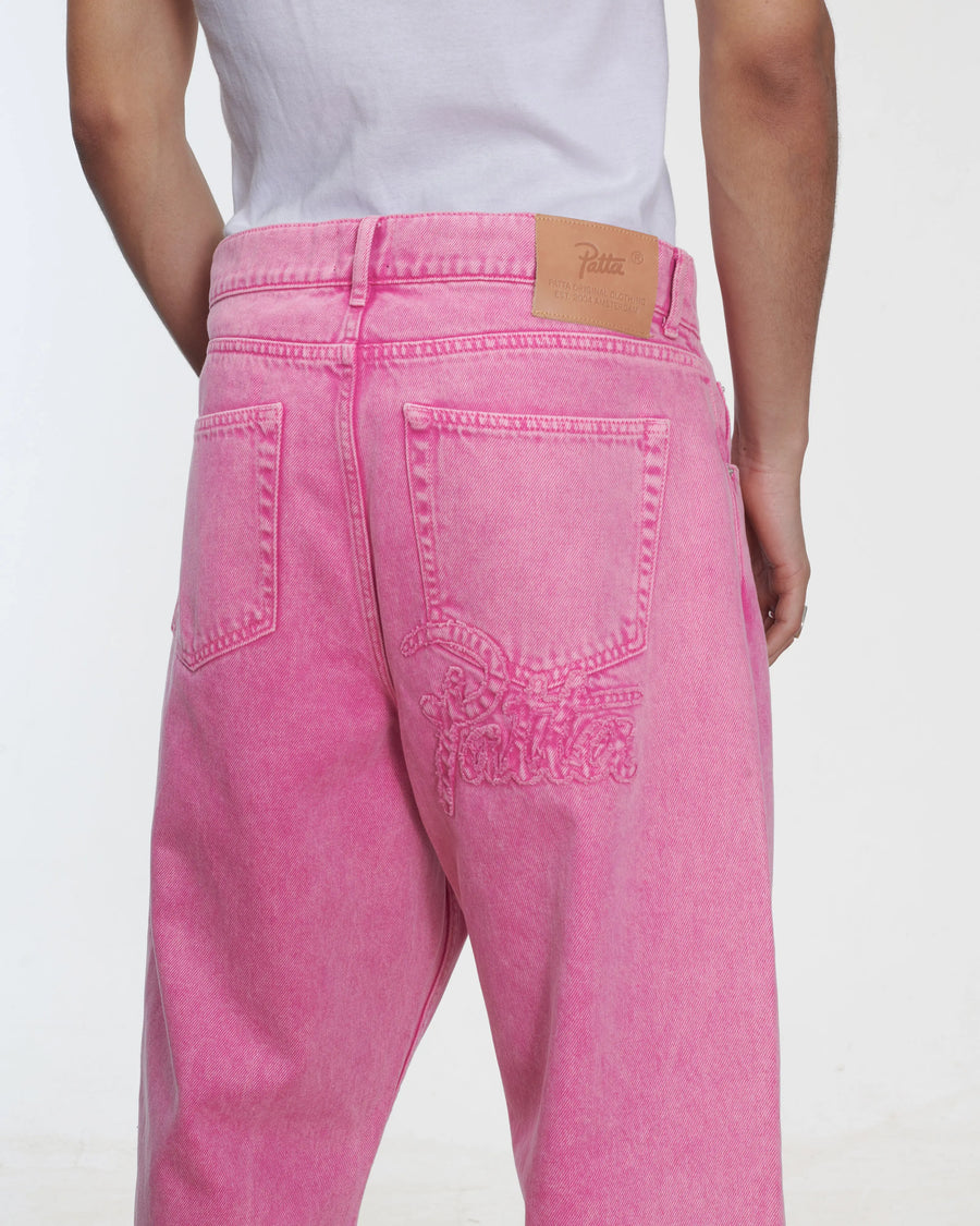 Patta Acid Wash Fuchsia Purple Denim Pants (Fuchsia Purple) Patta