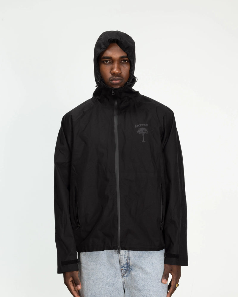 Patta 3M Reflective Waterproof Rain Jacket (Black) Patta