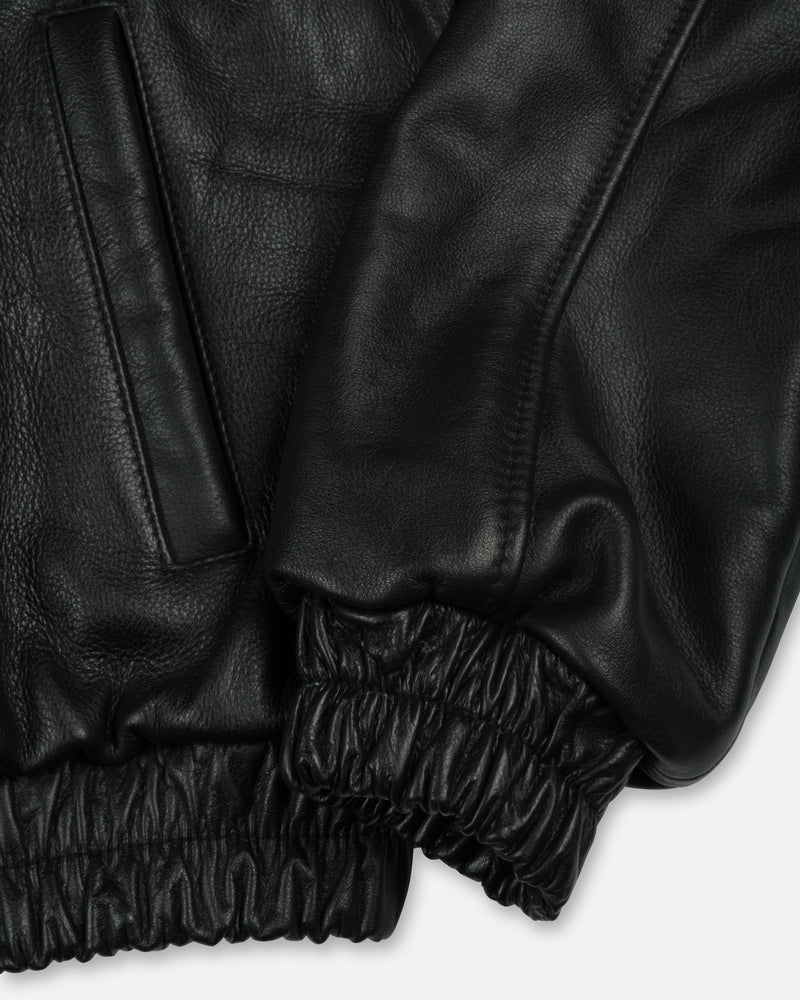 Patta Leather Bomber Jacket (Black)
