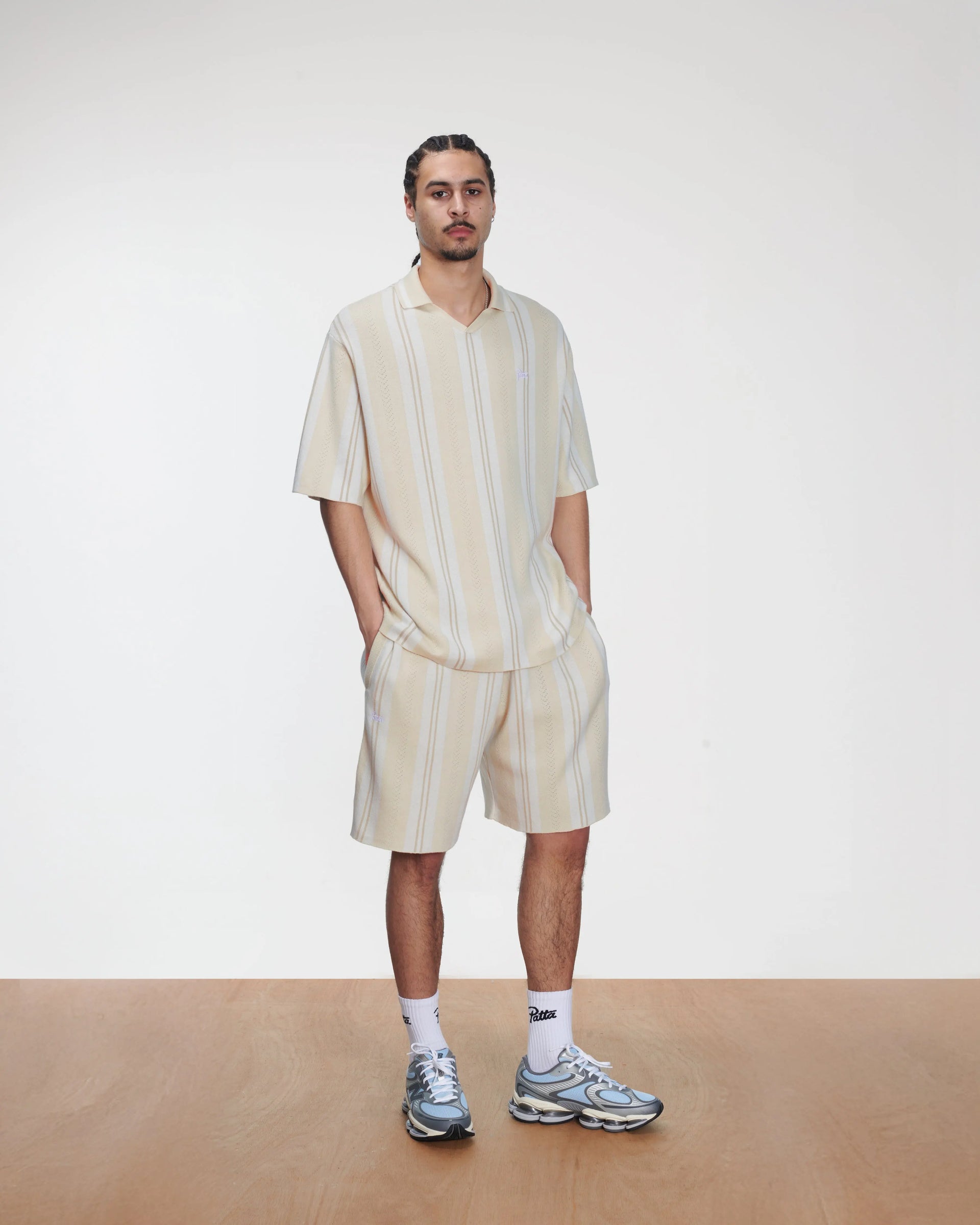 Patta Knitted Football Shirt (Oatmeal) Patta