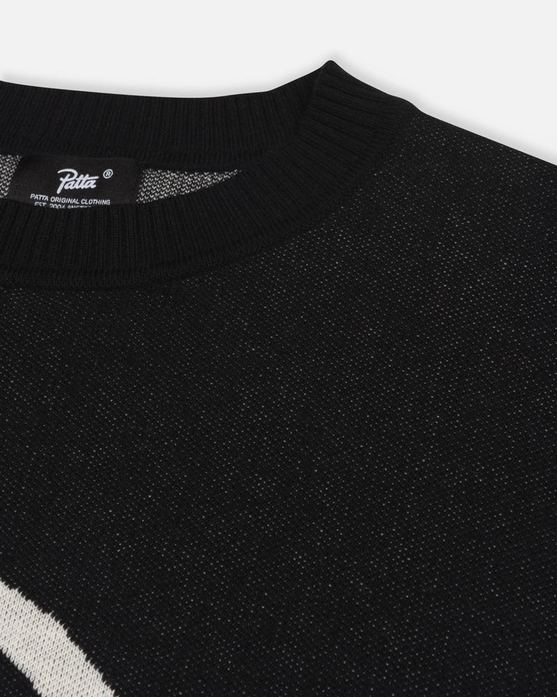 Patta Hearted Jumper (Black) Patta