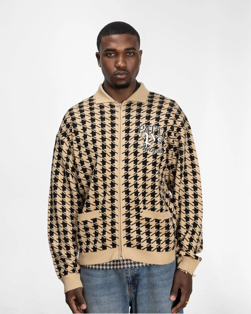 Patta Houndstooth Cardigan (Irish Cream) Patta