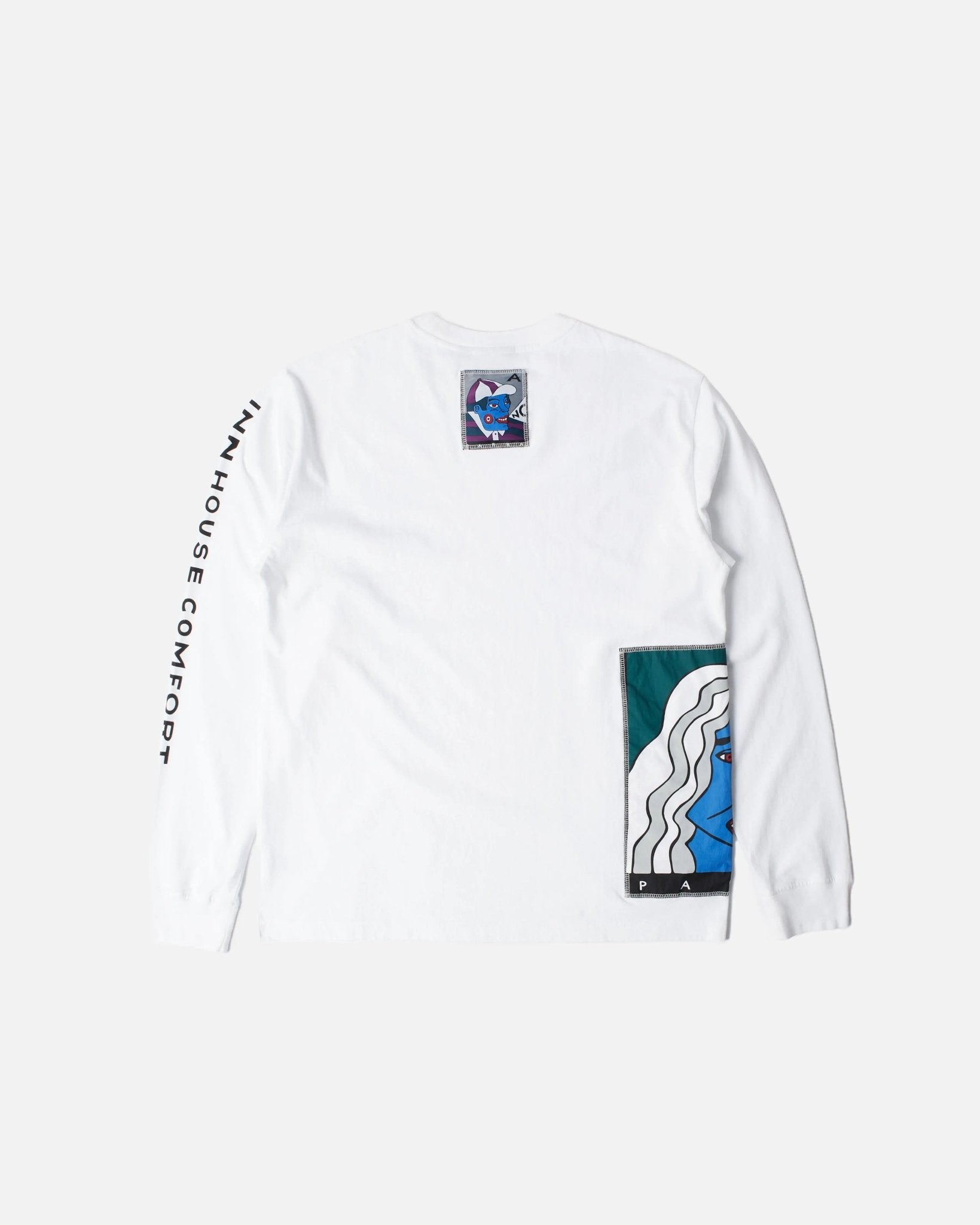 ByParra Your Face Long Sleeve T-shirt (White) - Patta