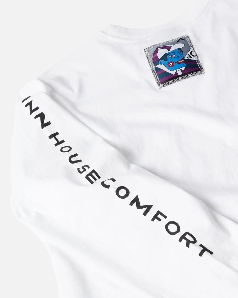 ByParra Your Face Long Sleeve T-shirt (White) - Patta