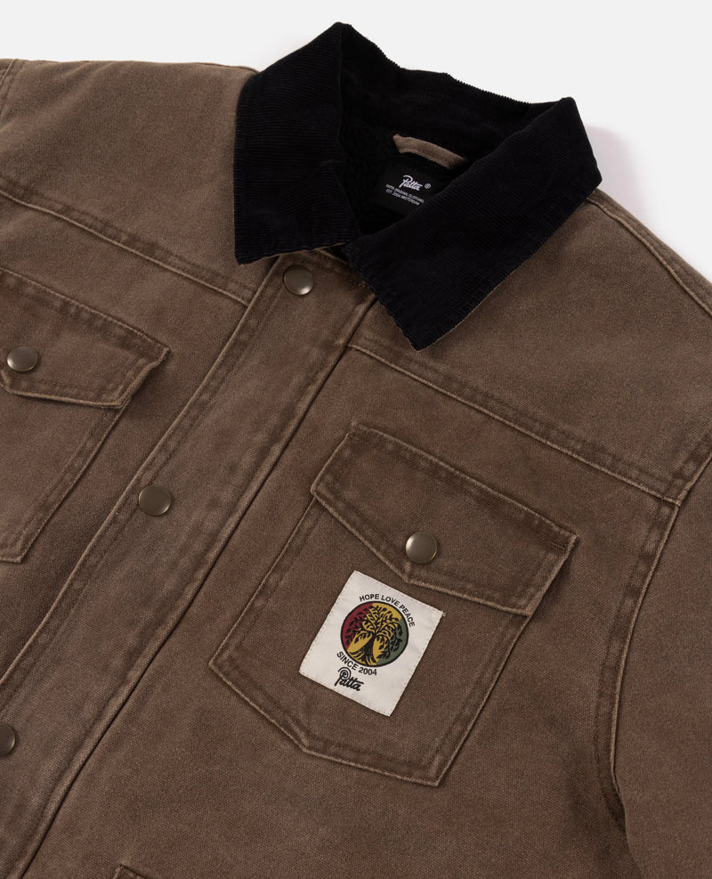Patta Canvas Chore Jacket (Washed Brown) Patta
